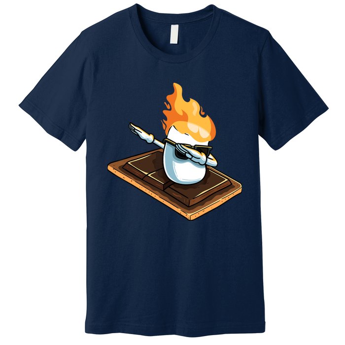 Dabbing Marshmallow Funny Smores Camping Dab Camper Gifts Premium T-Shirt