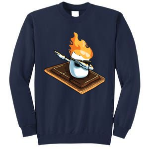 Dabbing Marshmallow Funny Smores Camping Dab Camper Gifts Tall Sweatshirt