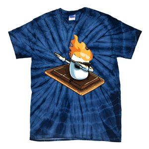 Dabbing Marshmallow Funny Smores Camping Dab Camper Gifts Tie-Dye T-Shirt