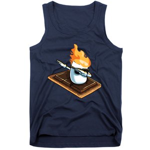 Dabbing Marshmallow Funny Smores Camping Dab Camper Gifts Tank Top