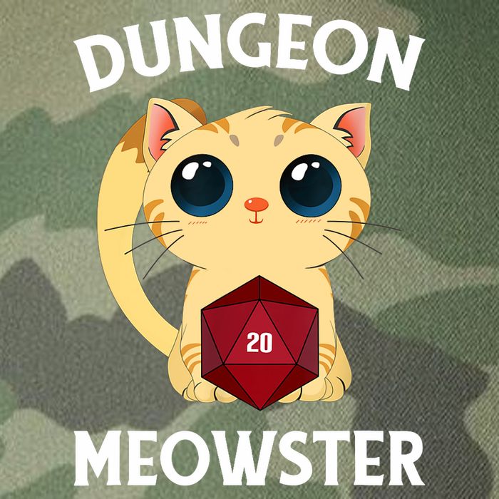 Dungeon Meowster Funny Nerdy Cat D20 RPG Fantasy Game Master Legacy Tie Dye Trucker Hat