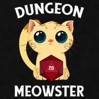 Dungeon Meowster Funny Nerdy Cat D20 RPG Fantasy Game Master Ladies PosiCharge Tri-Blend Wicking Tank