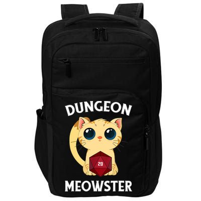Dungeon Meowster Funny Nerdy Cat D20 RPG Fantasy Game Master Impact Tech Backpack