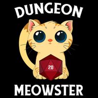 Dungeon Meowster Funny Nerdy Cat D20 RPG Fantasy Game Master Impact Tech Backpack
