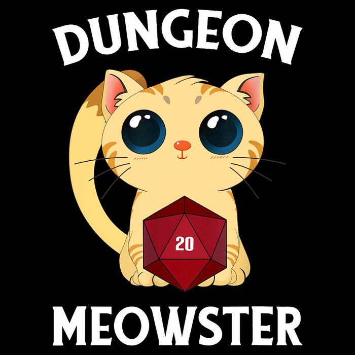 Dungeon Meowster Funny Nerdy Cat D20 RPG Fantasy Game Master Impact Tech Backpack