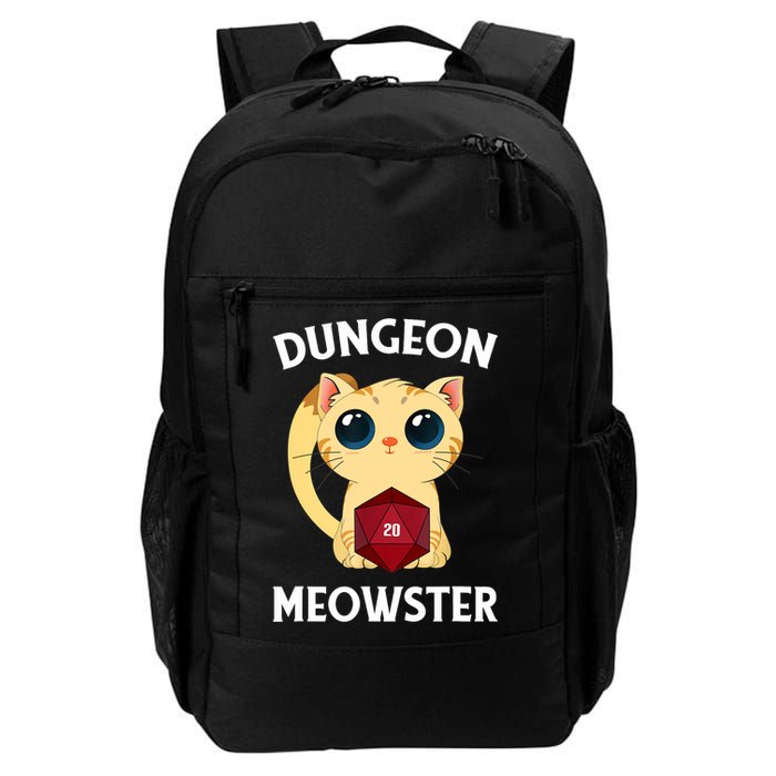 Dungeon Meowster Funny Nerdy Cat D20 RPG Fantasy Game Master Backpack
