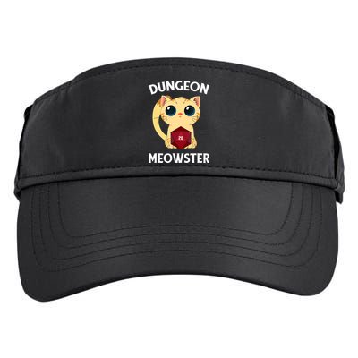 Dungeon Meowster Funny Nerdy Cat D20 RPG Fantasy Game Master Adult Drive Performance Visor
