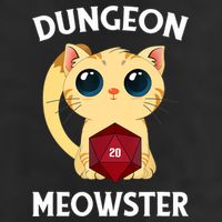 Dungeon Meowster Funny Nerdy Cat D20 RPG Fantasy Game Master Adult Drive Performance Visor