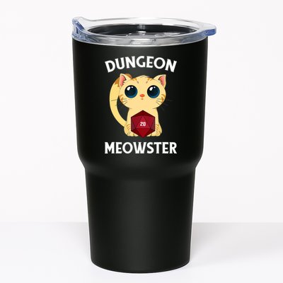 Dungeon Meowster Funny Nerdy Cat D20 RPG Fantasy Game Master Tumbler