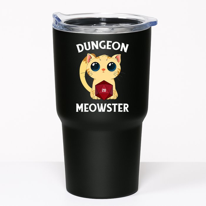 Dungeon Meowster Funny Nerdy Cat D20 RPG Fantasy Game Master Tumbler