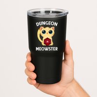 Dungeon Meowster Funny Nerdy Cat D20 RPG Fantasy Game Master Tumbler