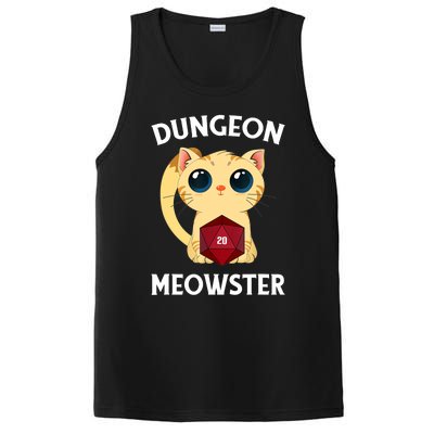 Dungeon Meowster Funny Nerdy Cat D20 RPG Fantasy Game Master PosiCharge Competitor Tank