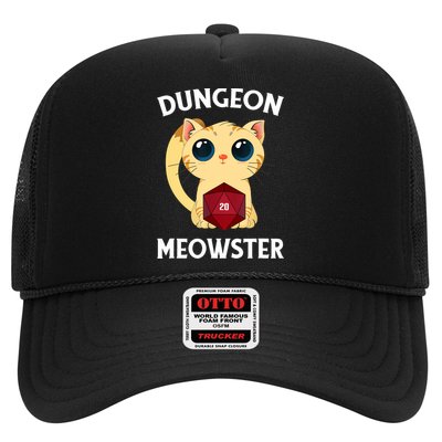 Dungeon Meowster Funny Nerdy Cat D20 RPG Fantasy Game Master Trucker Hat
