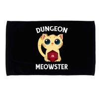 Dungeon Meowster Funny Nerdy Cat D20 RPG Fantasy Game Master Microfiber Hand Towel
