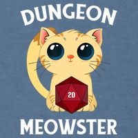 Dungeon Meowster Funny Nerdy Cat D20 RPG Fantasy Game Master Garment-Dyed Sweatshirt