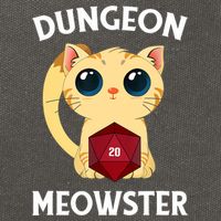 Dungeon Meowster Funny Nerdy Cat D20 RPG Fantasy Game Master Cotton Canvas Backpack