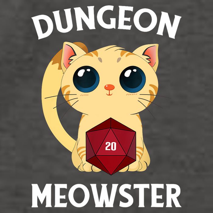 Dungeon Meowster Funny Nerdy Cat D20 RPG Fantasy Game Master Vector Backpack