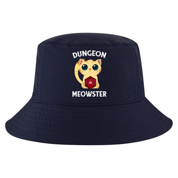 Dungeon Meowster Funny Nerdy Cat D20 RPG Fantasy Game Master Cool Comfort Performance Bucket Hat