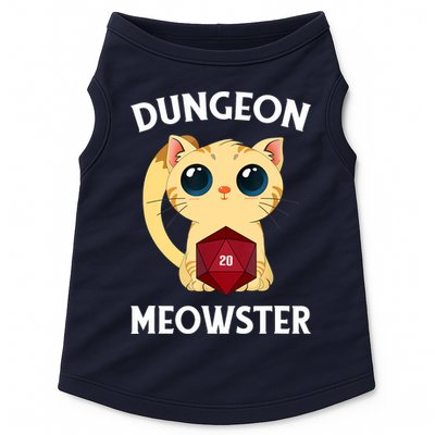 Dungeon Meowster Funny Nerdy Cat D20 RPG Fantasy Game Master Doggie Tank