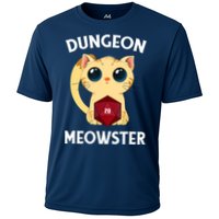 Dungeon Meowster Funny Nerdy Cat D20 RPG Fantasy Game Master Performance Shirt