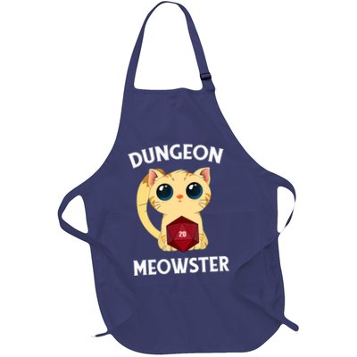 Dungeon Meowster Funny Nerdy Cat D20 RPG Fantasy Game Master Apron