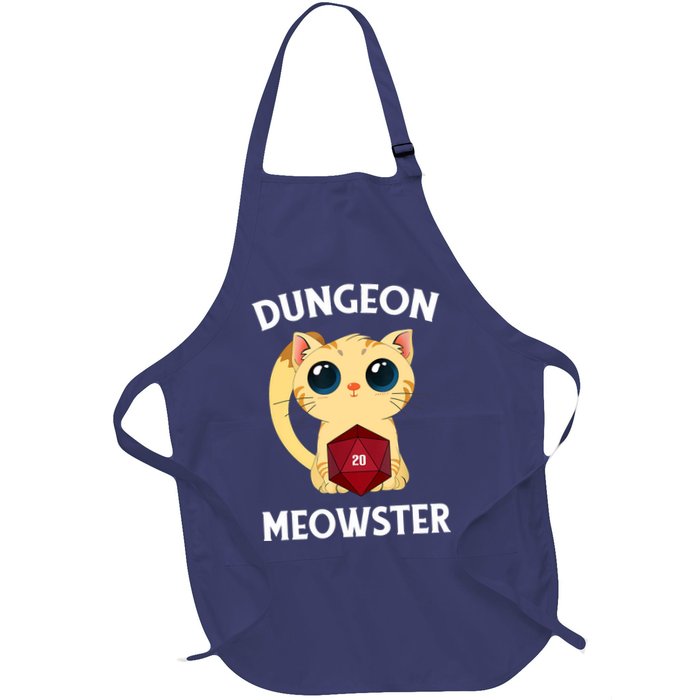 Dungeon Meowster Funny Nerdy Cat D20 RPG Fantasy Game Master Apron