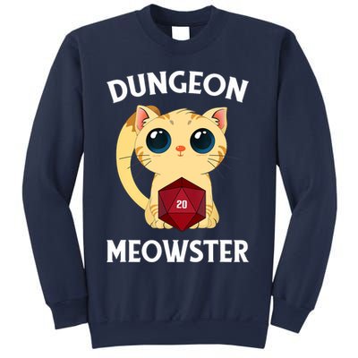 Dungeon Meowster Funny Nerdy Cat D20 RPG Fantasy Game Master Sweatshirt