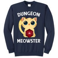 Dungeon Meowster Funny Nerdy Cat D20 RPG Fantasy Game Master Sweatshirt