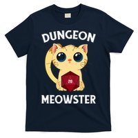 Dungeon Meowster Funny Nerdy Cat D20 RPG Fantasy Game Master T-Shirt