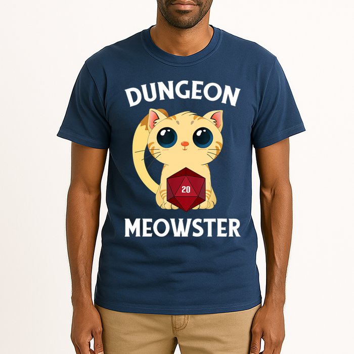 Dungeon Meowster Funny Nerdy Cat D20 RPG Fantasy Game Master Tall T-Shirt