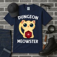Dungeon Meowster Funny Nerdy Cat D20 RPG Fantasy Game Master Tall T-Shirt