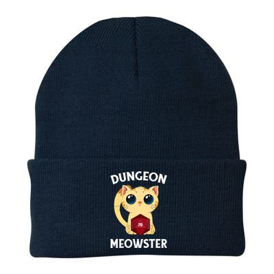 Dungeon Meowster Funny Nerdy Cat D20 RPG Fantasy Game Master Beanie