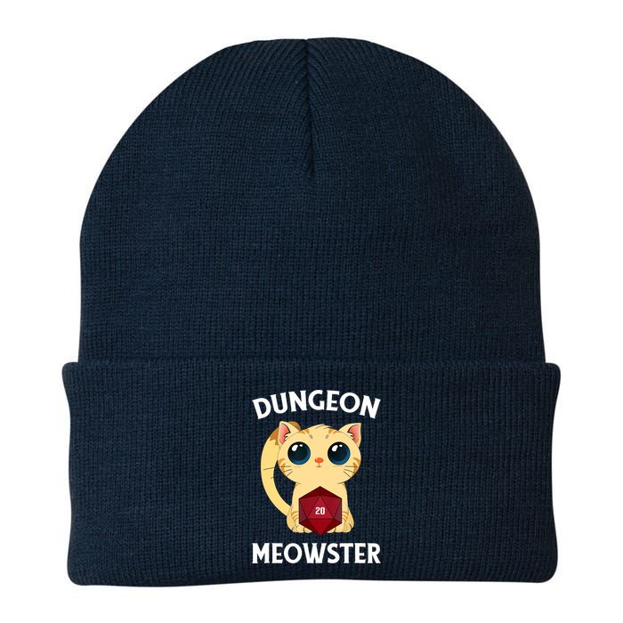 Dungeon Meowster Funny Nerdy Cat D20 RPG Fantasy Game Master Beanie