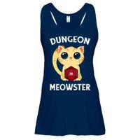 Dungeon Meowster Funny Nerdy Cat D20 RPG Fantasy Game Master Ladies Essential Flowy Tank