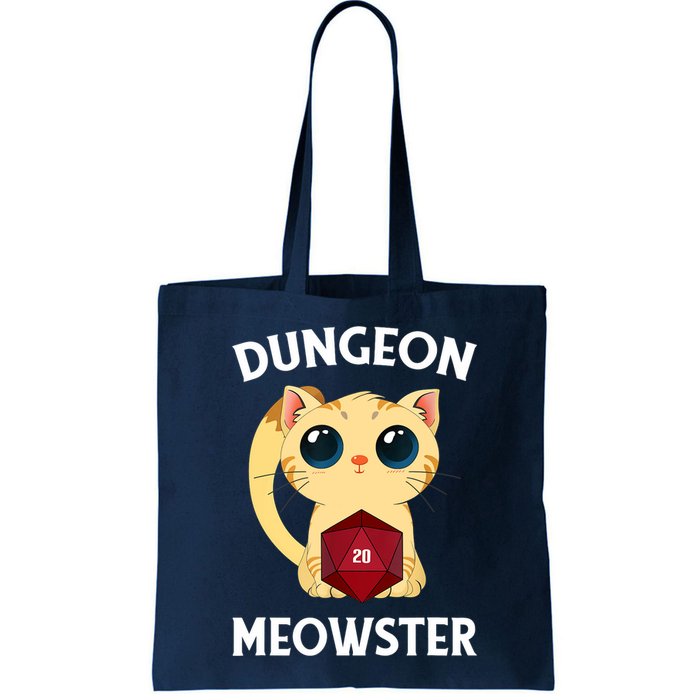 Dungeon Meowster Funny Nerdy Cat D20 RPG Fantasy Game Master Bag