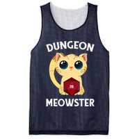 Dungeon Meowster Funny Nerdy Cat D20 RPG Fantasy Game Master Mesh Reversible Basketball Jersey Tank