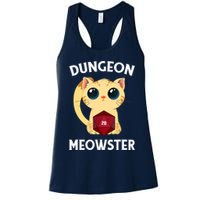 Dungeon Meowster Funny Nerdy Cat D20 RPG Fantasy Game Master Womens Tank Top