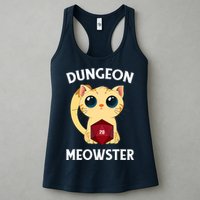 Dungeon Meowster Funny Nerdy Cat D20 RPG Fantasy Game Master Womens Tank Top