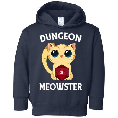 Dungeon Meowster Funny Nerdy Cat D20 RPG Fantasy Game Master Toddler Hoodie