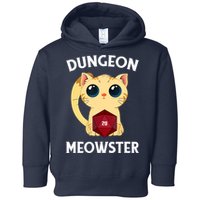Dungeon Meowster Funny Nerdy Cat D20 RPG Fantasy Game Master Toddler Hoodie