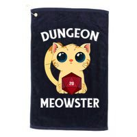 Dungeon Meowster Funny Nerdy Cat D20 RPG Fantasy Game Master Golf Towel