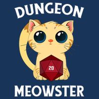 Dungeon Meowster Funny Nerdy Cat D20 RPG Fantasy Game Master Zip Tote Bag
