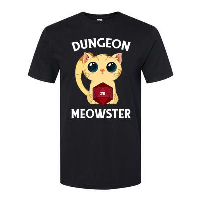 Dungeon Meowster Funny Nerdy Cat D20 RPG Fantasy Game Master Softstyle® CVC T-Shirt