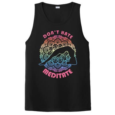 Don't-Hate Meditate Funny Yoga Meditation Lover PosiCharge Competitor Tank