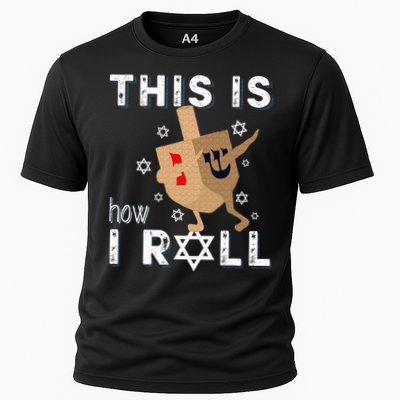 Dreidel Menorah Funny Hanukkah Gift This Is How I Roll  Performance Shirt