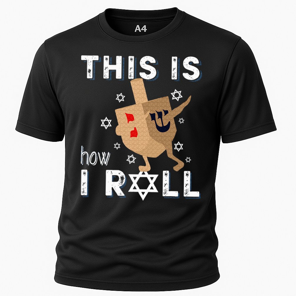 Dreidel Menorah Funny Hanukkah Gift This Is How I Roll  Performance Shirt