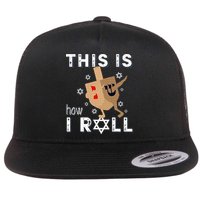 Dreidel Menorah Funny Hanukkah Gift This Is How I Roll  Flatbill Hat