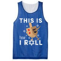Dreidel Menorah Funny Hanukkah Gift This Is How I Roll  Mesh Reversible Basketball Jersey Tank