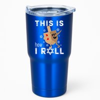 Dreidel Menorah Funny Hanukkah Gift This Is How I Roll  Tumbler