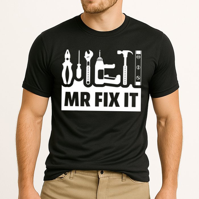 Dad Mr Fix It Funny Fathers Day For Father Of A Son Daddy Performance Shirt